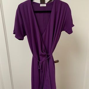 Babaton Wallace wrap dress Açai